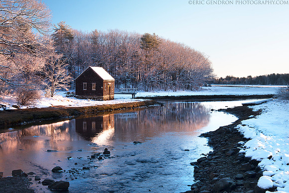 Winter Boathouse in Rye NH