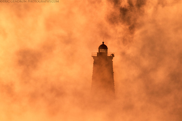 Whaleback Lighthouse Seasmoke