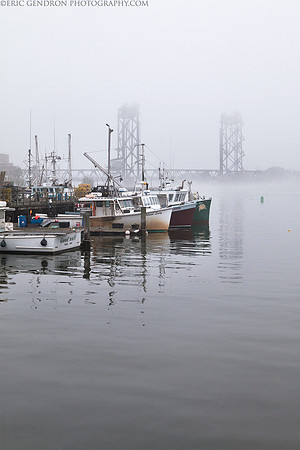 Portsmouth Fishing Boats in the Fog