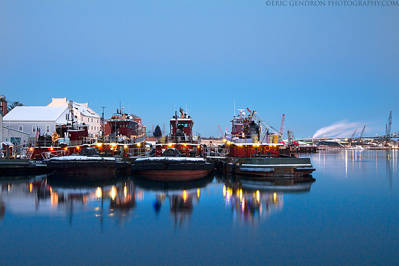 Portsmouth Tugs Blue Hour