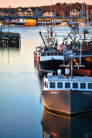 Portsmouth Fish Pier at Sunset
