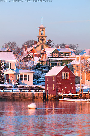 South End Boathouse and Snow