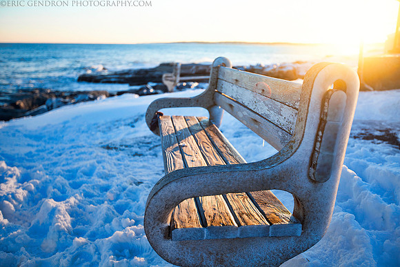 Nubble Bench Sunset