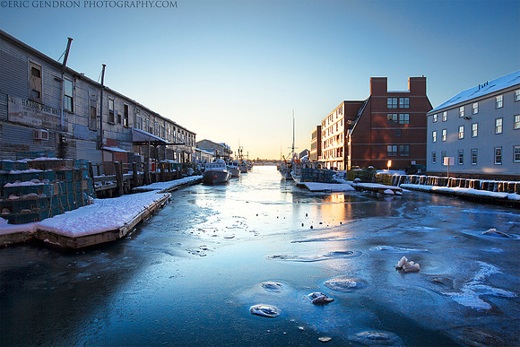 Frozen Custom House Wharf