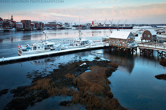 Winter Sunrise Over Portsmouth Harbor