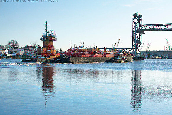 Barge in Portsmouth Harbor