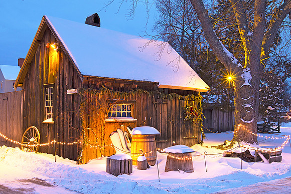 Strawbery Banke Winter Scene