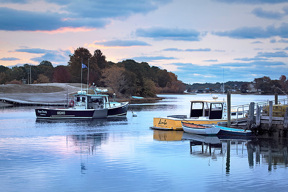Sunrise over Peirce Island