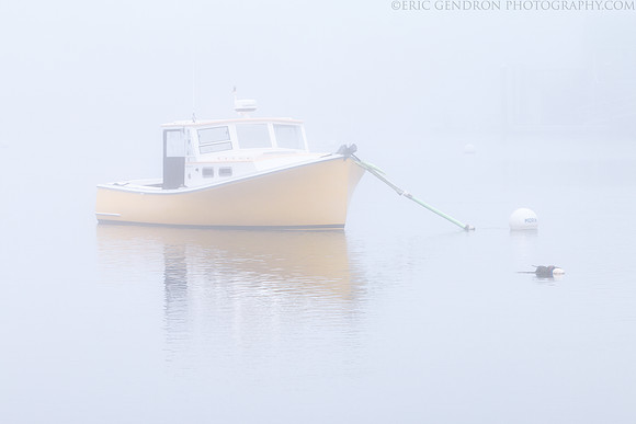 Yellow Boat in the Fog