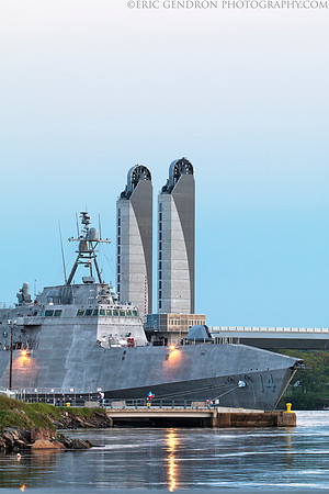 USS Manchester and Sarah Long Bridge
